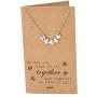 Quan Jewelry Puzzle Piece Friendship Necklace, Great Mothers Gift Ideas, Sisters and Friends Charm with Inspiring Family Quote Card, Autism Awareness Jewelry