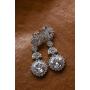 SWEETV Elegant Silver Wedding Bridal Earrings for brides,bridesmaid- Cubic Zirconia Crystal Dangle Earrings for Womens Party Prom Pageant