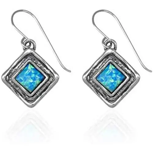 SHABLOOL Earring Sterling Silver 925 With Light Blue Cabochon Opal Gemstone Timeless Elegance Earrings Birthday Handmade Jewelry An Essential Gift For Her Woman Mothers Day Beautiful Fine Detailing SHABLOOL Earring Sterling Silver 925 With Light Blue Cabochon Opal Gemstone Timeless Elegance Earrings Birthday Handmade Jewelry An Essential Gift For Her Woman Mothers Day Beautiful Fine Detailing