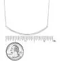 Ritastephens Sterling Silver Long Flat Curved Bar Pendant Necklace 18'' Ritastephens Sterling Silver Long Flat Curved Bar Pendant Necklace 18''