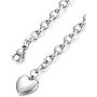 Jstyle Jewelry Womens Heart Charm Bracelets Stainless Steel Link Bracelet Birthday Gifts for Women Jewelry