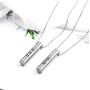 Molike Mom Dad Stainless Steel Urn Necklaces for Women Men Cremation Pendant Necklace for Memorial Ashes