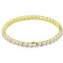KRKC&CO S925 Sterling Silver 4mm Tennis Bracelet, 14k Gold Iced Out Tennis Bracelet, Prong-Setting 5A Cubic Zirconia Stones, Urban Street-wear Jewelry, Bracelets for Women