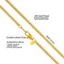 Lifetime Jewelry 2.2mm Curb Link Chain Necklace for Women & Men 24k Gold Plated