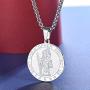 FaithHeart Saint Christopher/Jude/Joseph/Anthony/Thomas/Benedict/Patrick Necklace Stainless Steel Catholic Patron Saints Medal Jewelry Blessings Amulet Customize Available
