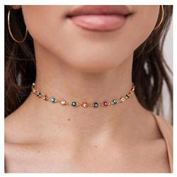 Kercisbeauty Evil Eyes Choker for Women Girls Gold Necklace for Party Gift Her Jewelry