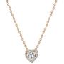 PAVOI 14K Gold Plated Post Faux Diamond Round Solitaire Pendant Halo Necklace | Gold Necklace for Women | Slider Adjustable