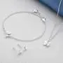 Molly B London Sterling Silver Butterfly Necklace with White Topaz - Ideal Teen Birthday Gift or Graduation Jewelry