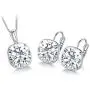 Bella Drop Earrings and Necklace set Made with Swarovski Crystals, Rhodium Plated Square Crystal Earring Pendant Choker Jewelry set for Women and Girls Bella Drop Earrings and Necklace set Made with Swarovski Crystals, Rhodium Plated Square Crystal Earring Pendant Choker Jewelry set for Women and Girls
