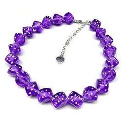 Colorful Dices Beaded Choker Necklave 8 NO Billiards Personality Punk Jewelry for Women Girls Friends Gifts