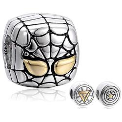 EVESCITY Rare Super Hero 925 Sterling Silver Bead for Charms Bracelets for Charm Bracelets Best Jewelry Gifts for Comic Fans