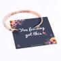 Bracelets for Women Girls Personalized Gifts, Quote Mantra Bracelet Funny Inspirational Jewelry Gifts for Best Friend, Mom, Daughter, Son, Sister, Niece Birthday Mothers Day Present Come Gift Box