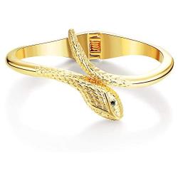 Gold color snake shape bangle high fashion bracelet jewelry