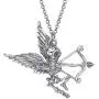 DOWAY Halloween Antique Alloy Plated Wings Archery Skeleton Skull Pendant Necklace Novelty Jewelry for Women Girls Charm Party Gift DOWAY Halloween Antique Alloy Plated Wings Archery Skeleton Skull Pendant Necklace Novelty Jewelry for Women Girls Charm Party Gift