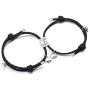 Jstyle Gift for Valentines Day 2PCS Couple Magnetic Bracelet Set Mutual Attraction Rope Braided Bracelets Adjustable Charm Couple Jewelry Set for Women Men