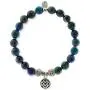 EvaDane Natural Malachite Gemstone Rope Bead Celtic Knot Charm Stretch Bracelet EvaDane Natural Malachite Gemstone Rope Bead Celtic Knot Charm Stretch Bracelet