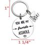 Melix Home for Boyfriend Keychain You are My Favorite Asshole Funny Couple Keychain Jewelry Valentines Day Gift for Him Boyfriend Husband Keyring