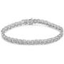 2.0 Cttw Diamond Fan-Shaped Fancy Chevron Link 7'' Tennis Bracelet (I-J Color, I3 Clarity) – Choice of Metal Colors