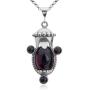 Cherry Amber Sterling Silver Victorian Set Earrings Pendant Necklace Chain 18''