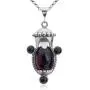 Cherry Amber Sterling Silver Victorian Set Earrings Pendant Necklace Chain 18'' Cherry Amber Sterling Silver Victorian Set Earrings Pendant Necklace Chain 18''