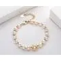 Freshwater Pearl Bracelets Cultured Pearl 14K Gold Filled Bracelet with Adjustable Chain Jewelry Gift for Women Wife Girls Mother