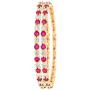 Ratnavali Jewels CZ Zirconia Gold Tone Red Green White Round Diamond Elegant Bollywood Indian Bangles Jewelry Women Wedding Bride