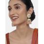 Aheli Indian Traditional Wedding Festive Wear Floral Enamel Jhumki Jhumka Earrings with Beaded Tassel Ethnic Fashion Party Jewelry for Women Girls