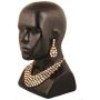 Touchstone Indian Bollywood Handcrafted Traditional Royal Mughal Kundan Polki Meenakari Enamel Colorful Wedding Designer Jewelry Necklace Choker Set in Gold and Silver Tone for Women.