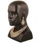 Touchstone Indian Bollywood Handcrafted Traditional Royal Mughal Kundan Polki Meenakari Enamel Colorful Wedding Designer Jewelry Necklace Choker Set in Gold and Silver Tone for Women.