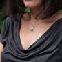 Tibetan Endless Knot Necklace 925 Sterling Silver Infinite Eternal Irish Celtic Knot Pendant Buddhist Amulet Namaste Jewelry for Women Handmade Jewelry for Women Mothers Day Gifts