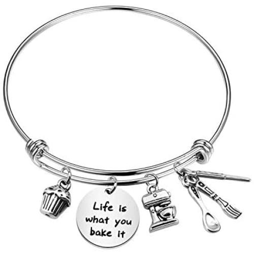ENSIANTH Baker Gift Bake Lover Gift Life is What You Bake It Baking Gift Pastry Chef Gift Culinary Student Gifts Culinary School Graduation Gift