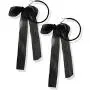 DAMLENG Fashion Lightweight Handmade Black Beaded Hoop Earrings Unique Long Ribbon Bow Tassel Dangle Drop Earrings Jewelry for Women Girls DAMLENG Fashion Lightweight Handmade Black Beaded Hoop Earrings Unique Long Ribbon Bow Tassel Dangle Drop Earrings Jewelry for Women Girls