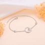 Sterling Silver Sea Mermaid Crescent Moon Necklace Charm Bracelet Anklet Tail Open Ring Women Daughter Mermaid Jewelry