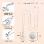 CDE Pearl Pendant Necklace for Women 925 Sterling Silver/White Gold/Rose Gold Plated Pearl Necklace Embellished with Crystals Christmas Jewelry Gift Birthday Gift for Mom Women Wife Girls Her