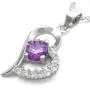 You Are the Only One in My Heart [Purple] Sterling Silver Pendant Necklace