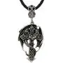 GuoShuang Learther Chain Antique Men Nrose Celtic Dragon In Cross Necklace Guardian Crossreligious Jewelry