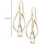 Highstreet Sterling Silver plated double teardrop drop earrings for women |unique and trendy design| light and easy to wear| Hypoallergenic