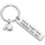 WUSUANED Inspirational Gift Never Forget How Strong You are Elephant Keychain Elephant Lover Jewelry Lucky Elephant Gift