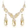 ORAZIO Crystal Wedding Bridal Jewelry Set for Women Rhinestone Necklace Dangle Earring Bracelet for Bride Bridemaids