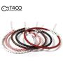 T400 Black Brown Red Pink White Bangle Charm Braided Bracelet Genuine Cowhide Leather Wristband for Unisex Women Men Beads Gift