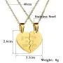 MJartoria Couples Necklaces for 2-Her King His Queen Engraved Split Heart Love Pendant Necklaces Gifts for Birthday Valentines Day MJartoria Couples Necklaces for 2-Her King His Queen Engraved Split Heart Love Pendant Necklaces Gifts for Birthday Valentines Day