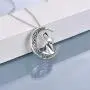 ONEFINITY Origami Rabbit/Horse/Wolf Necklace Sterling Silver Celtic Knot Moon Pendant Necklace Anniversary Birthday Gifts for Women Wife Girlfriend