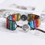 YGLINE Friendship Weave Yoga Bracelets Handmade Bracelets for Women Girls Adjustable Boho Woven Bracelet Gemstone Bohemian Bracelet Nature Stone Bangle Bracelets
