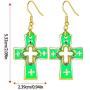 Cross Earrings for Women Girls, MTSCE 14K Gold Plated Dangle Earrings Mothers Day Gift Hypoallergenic Small Jewelry