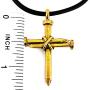 FORGIVEN JEWELRY Antique Nail Cross Necklace in Gold