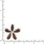 Sterling Silver Koa Wood Plumeria Necklace Pendant with 18'' Box Chain Sterling Silver Koa Wood Plumeria Necklace Pendant with 18'' Box Chain