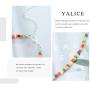 Yalice Multicolor Choker Necklace Chain Rainbow Seed Bead Necklaces Jewelry for Women and Girls