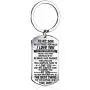 Stainless Steel Dog Tag Letters''To my son.love mom'' keychain rings,Inspirational Gifts For Son Jewelry Stainless Steel Dog Tag Letters''To my son.love mom'' keychain rings,Inspirational Gifts For Son Jewelry