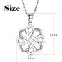 GDDX 925 Sterling Silver Good Luck Polished Celtic Knot Cross Pendant Necklace for Womens