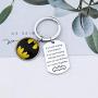 WSNANG Batman Movie Inspired Gifts DC Superhero Gifts Dark Knight Batman Keychain Batman Fans Fandom Jewelry